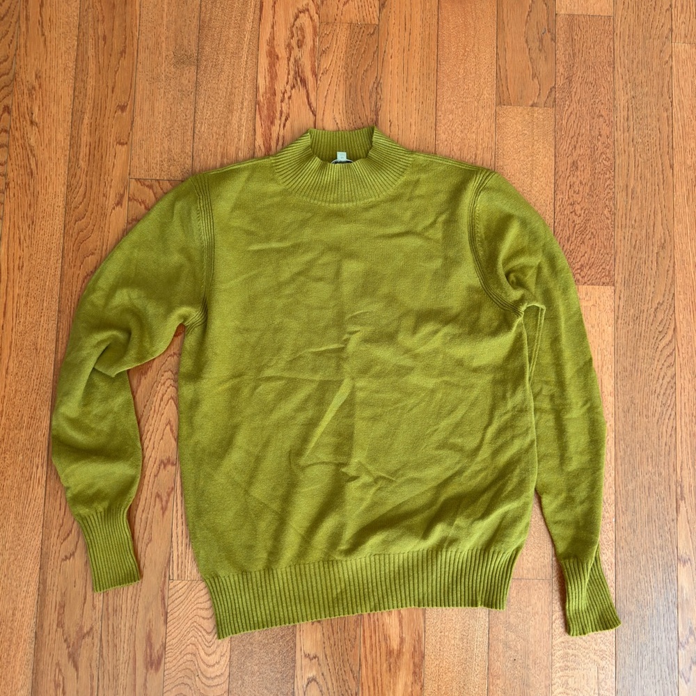 Olive Green Turtleneck Sweater
